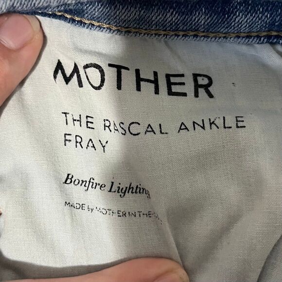 MOTHER The Rascal Ankle Fray in Bonfire Lighting size 27 - Picture 6 of 8